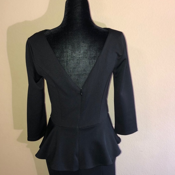 Nicole by Nicole Miller Peplum Dress V-Back.  NWT - Picture 5 of 12